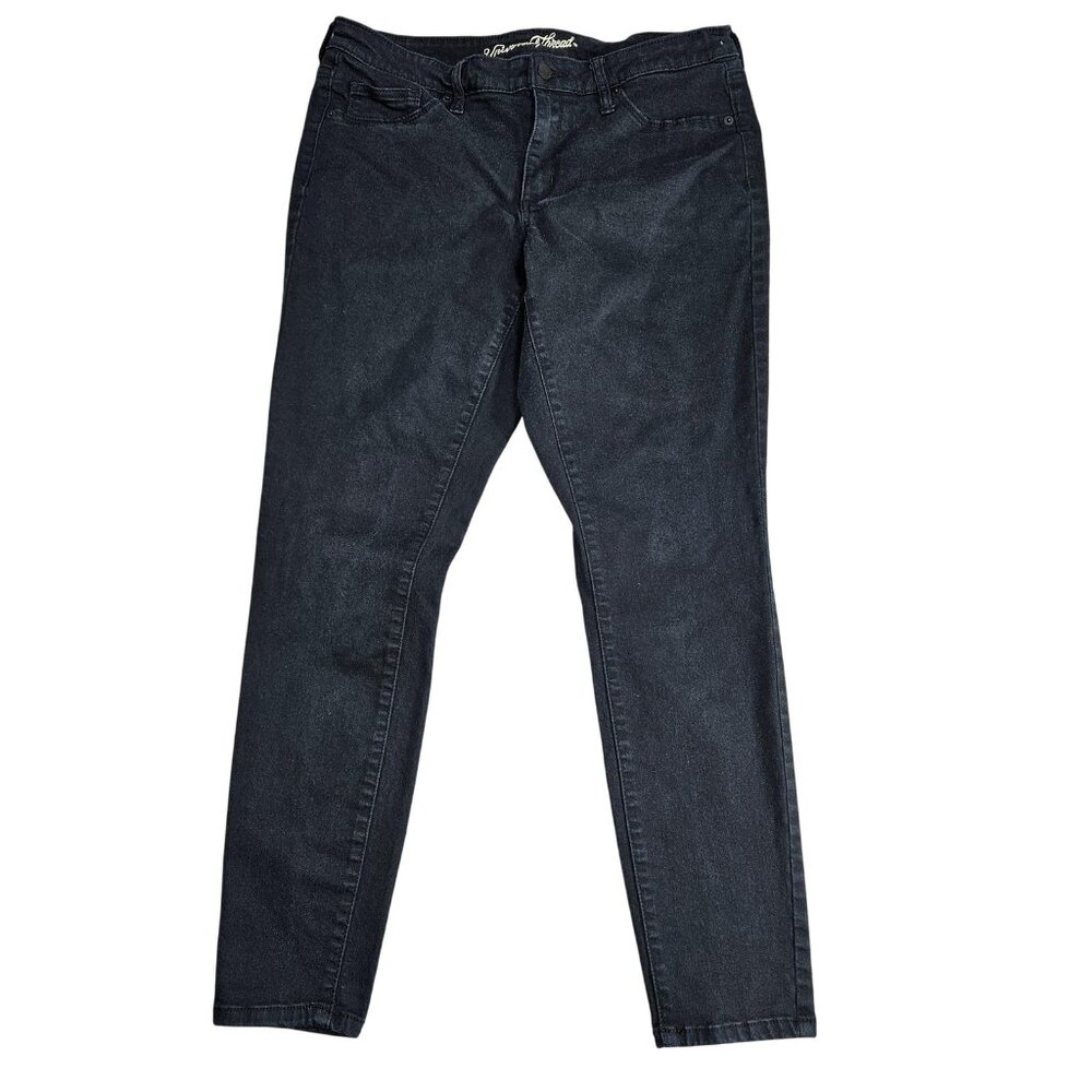 Universal Thread Jeans Womens 12 Black‎ Mid Rise Jegging Stretch Denim Pants